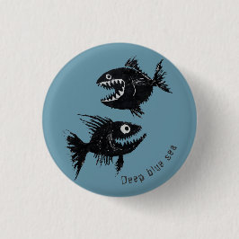 Two scary fish, personalized button