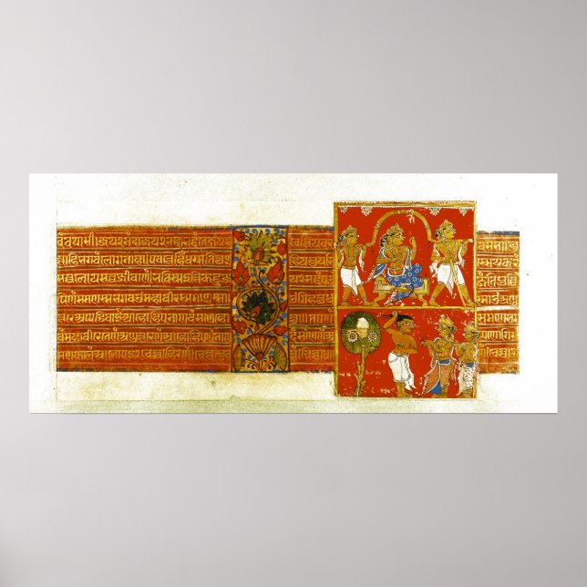 Two scenes from the Kalpasutra, Mandu, 1439 Poster (Vorne)