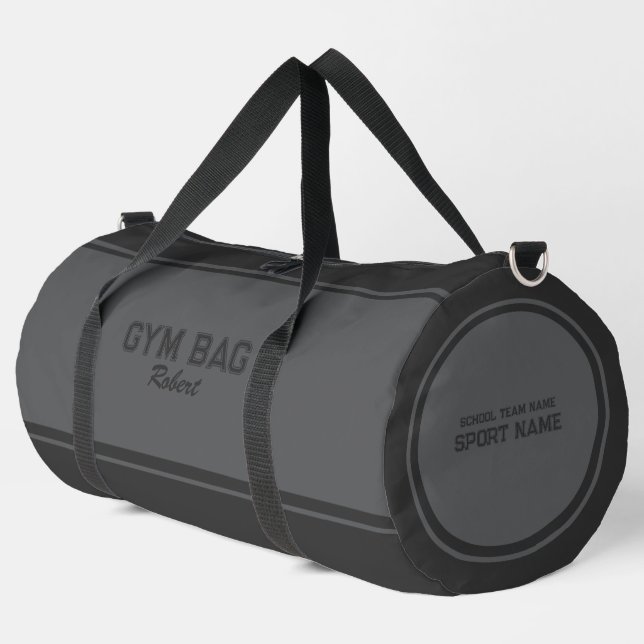 Two Shades of Gray Typography Based Design Duffle Bag (Linke Ecke)