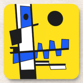 Two Sides Of Ethnicity Yellow Blue Black White Getränkeuntersetzer