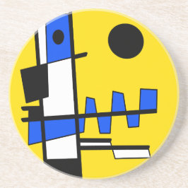 Two Sides Of Ethnicity Yellow Blue Black White Getränkeuntersetzer