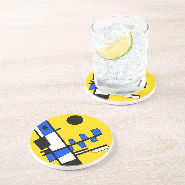 Two Sides Of Ethnicity Yellow Blue Black White Getränkeuntersetzer (Seite)
