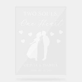 Two Souls, One Heart Custom Wedding Acrylschild