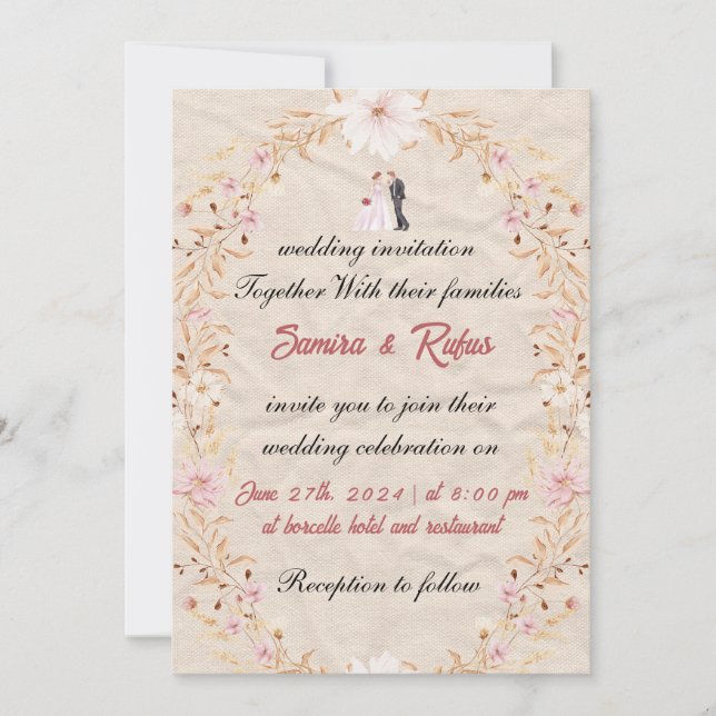 Two Souls, One Heartbeat Invitation (Devant)