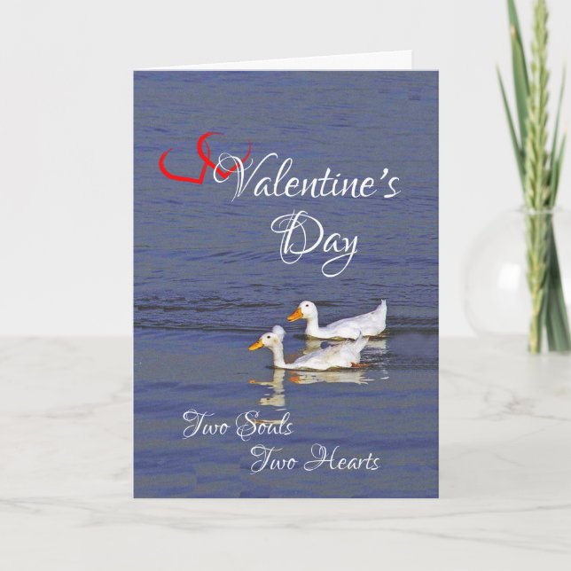 Two souls, Two hearts, one true love Feiertagskarte (Vorderseite)