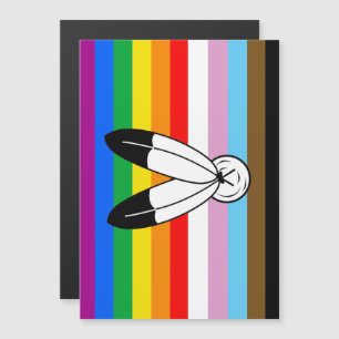 Two-Spirit-LGBTQ+-Progress-Pride-Flagge Magneteinladung