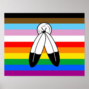 Two-Spirit-LGBTQ+-Progress-Pride-Flagge Poster