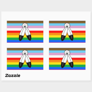 Two-Spirit-LGBTQ+-Progress-Stolzflagge Rechteckiger Aufkleber