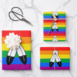 Two-Spirit-LGBTQ+-Stolzflagge Geschenkpapier Set