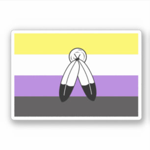 Two-Spirit Nonbinary Stolzflagge Aufkleber