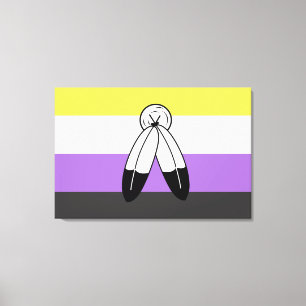 Two-Spirit Nonbinary-Stolzflagge Leinwanddruck