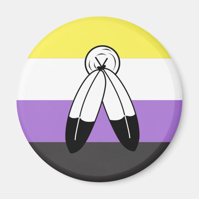 Two-Spirit Nonbinary-Stolzflagge Magnet (Vorne)
