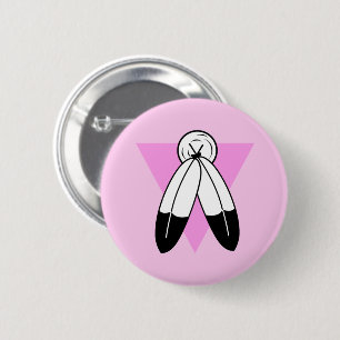 Two-Spirit Pink Triangle Flagge Button