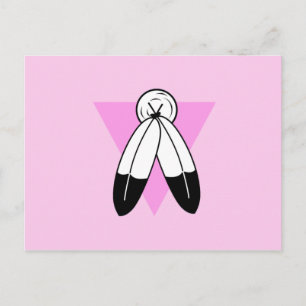 Two-Spirit Pink Triangle Flagge Postkarte
