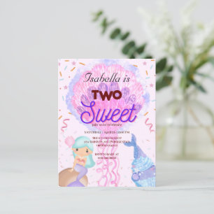 Two Sweet Cupcake Regenbogen Meerjungfrau 2. Gebur Postkarte