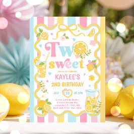 Two Sweet Lemon Sommer 2. Geburtstagsfeier Einladung