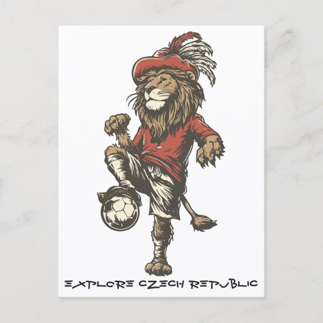 Two‑Tailed Lion Striker Postkarte (Vorderseite)