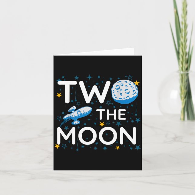 Two The Moon 2nd Planets Lover Birthday Space Rock Karte (Vorderseite)