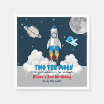 Two The Moon Boy Space Rocket 2nd Birthday 