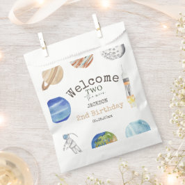Two The Moon | Modern Space 2nd Birthday Décor Geschenktütchen
