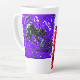 Two-Tone Black Cat Milchtasse