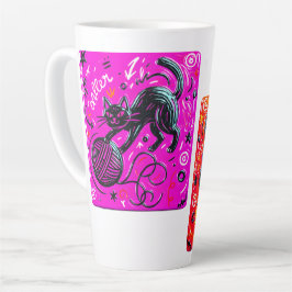 Two-Tone Black Cat Milchtasse