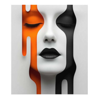 Two-Tone Face Fotodruck