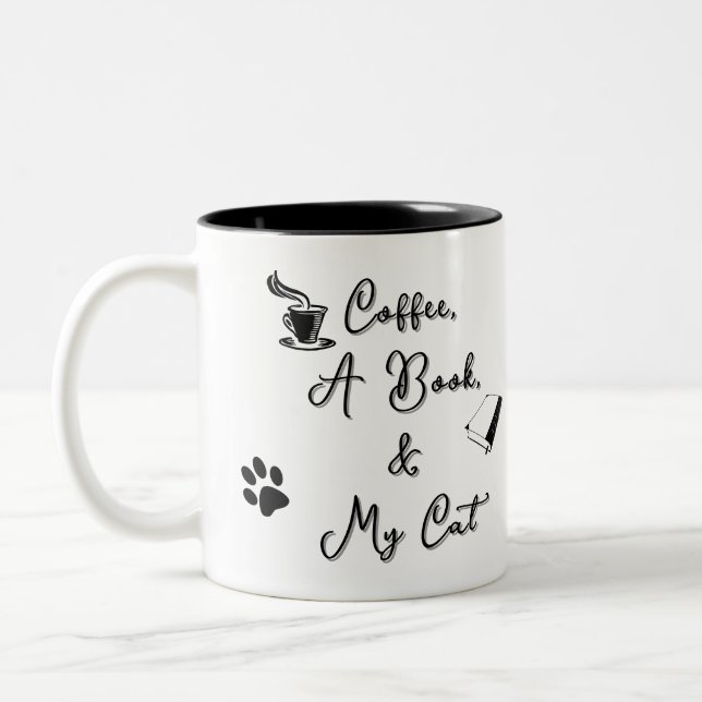 Two-tone Mug 11 oz (black on white) (Gauche)