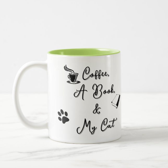 Two-tone Mug 11 oz (light green) (Gauche)