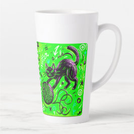 Two-Tone Neon Cat Milchtasse