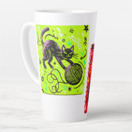 Two-Tone Neon Cat Milchtasse