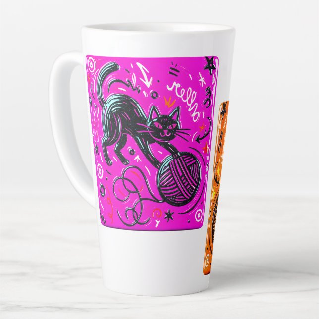 Two-Tone Neon Kitty Milchtasse (Linke Ecke)