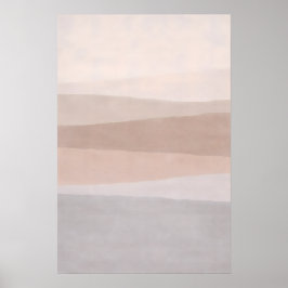 Two-Tone Neutral Abstract Minimal Modern Horizon Poster