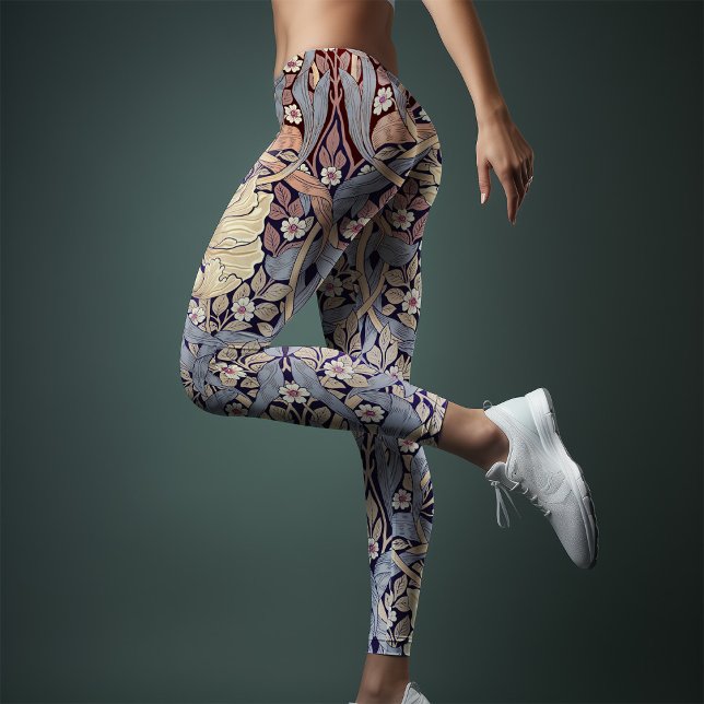 Two-Tone Yoga Lila Lavender William Morris Leggings (Von Creator hochgeladen)