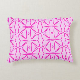 Two Toned Pink Pattern Accent Pillow Dekokissen