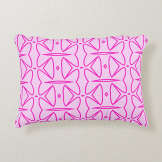 Two Toned Pink Pattern Accent Pillow Dekokissen