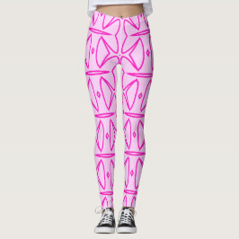 Two Toned Pink Pattern Leggings