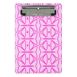 Two Toned Pink Pattern Mini Clipboard Mini Klemmbrett