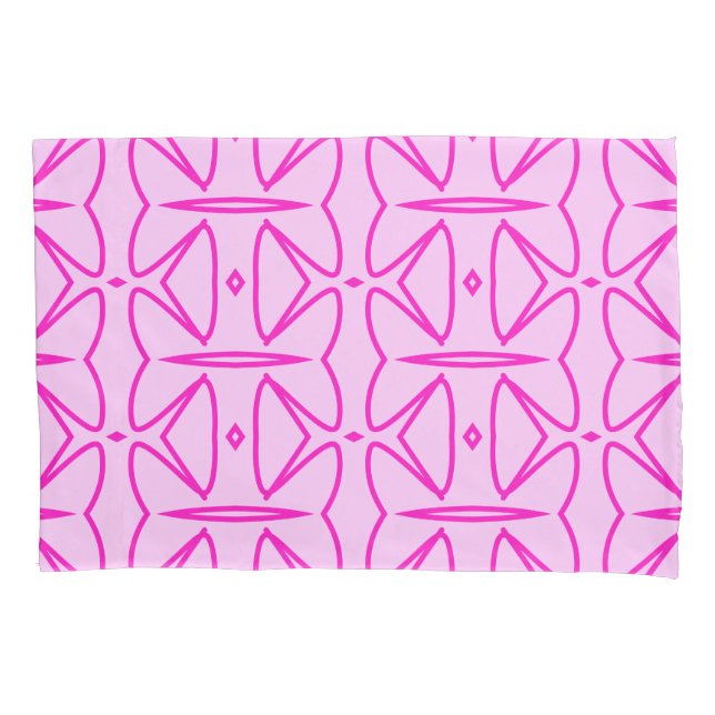 Two Toned Pink Pattern Pillowcase Kissenbezug (Vorderseite)