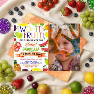 Two-tti Frutti 2. Geburtstags-Fotoeinladungen Einladung