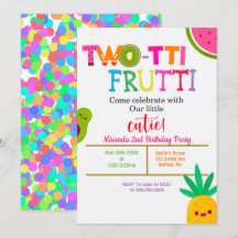 Two-tti Frutti 2. Girl Birthday Party lädt ein