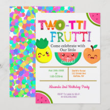 Two-tti Frutti 2. Girl Birthday Party lädt ein