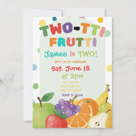 TWO-TTI FRUTTI 2e anniversaire Invitation