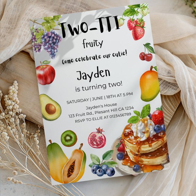 Two -TTI Frutti Boy 2nd Birthday Party Einladung (Von Creator hochgeladen)