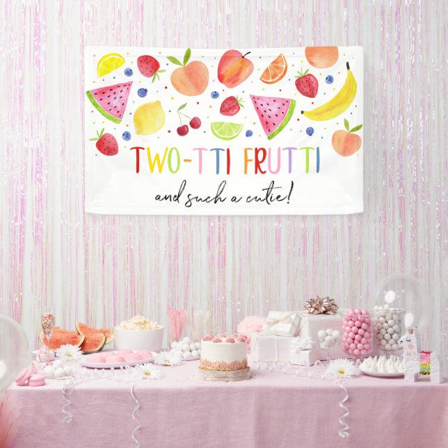 Two-tti Frutti Eine solche Süsse am zweiten Geburt Banner (Party)
