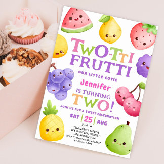 Two-tti Frutti! Little Süsse Frucht 2. Geburtstag Einladung