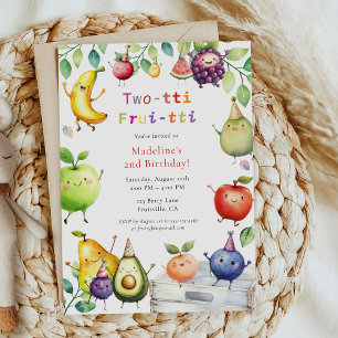Two-tti Frutti Niedlich Fruits 2. Geburtstag Party Einladung