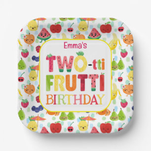 Two-tti Frutti Süsse Fruit 2. Geburtstag Party Pappteller
