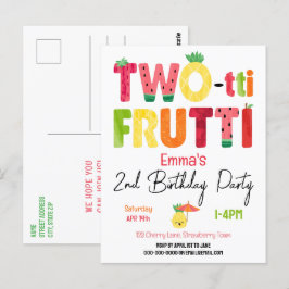 TWO-tti Frutti Süssen 2. Geburtstag Tropisches Obs Postkarte