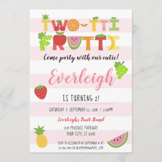 Two-tti Frutti - Tutti Fruity Birthday Einladung
